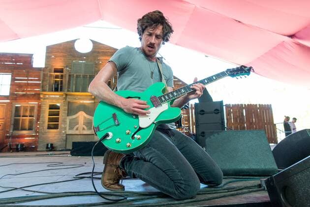 April 29, 2017 - Indio, California, U.S - KEVIN MCKEOWN of Black Pistol Fire during Stagecoach Music Festival in Indio, California Indio U.S. - ZUMAs135 20170429_zap_s135_008 Copyright: xDanielxDeSloverx