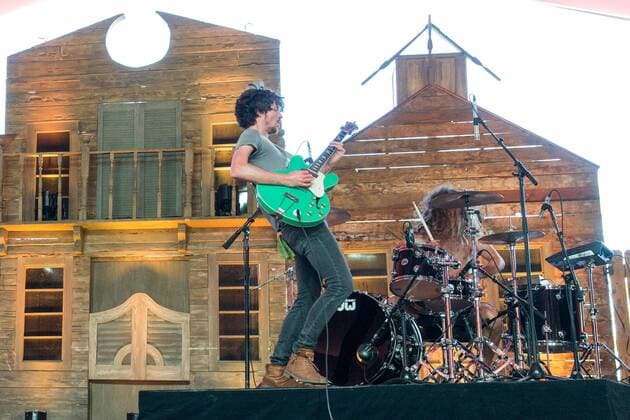 April 29, 2017 - Indio, California, U.S - KEVIN MCKEOWN and ERIC OWEN of Black Pistol Fire during Stagecoach Music Festival in Indio, California Indio U.S. - ZUMAs135 20170429_zap_s135_015 Copyright: xDanielxDeSloverx