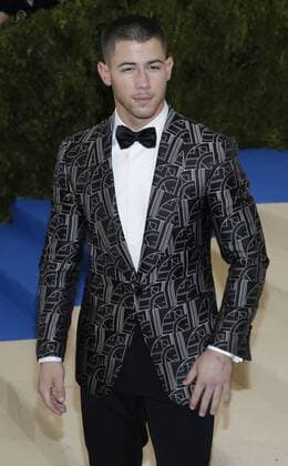 Nick Johan arrives on the red carpet at the Costume Institute Benefit at The Metropolitan Museum of Art celebrating the opening of Rei Kawakubo Comme des Garcons: Art of the In-Between in New York City on May 1, 2017.  NYP201705011484 JOHNxANGELILLO