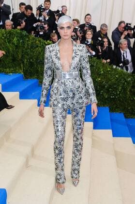 May 1, 2017 - New York, NY, United States - 01 May 2017 - New York, New York - Cara Delevingne. 2017 Metropolitan Museum of Art Costume Institute Benefit Gala at The Metropolitan Museum of Art. Photo Credit: Christopher Smith AdMedia New York United States - ZUMAa123 20170501_zaa_a123_162 Copyright: xChristopherxSmith Admediax