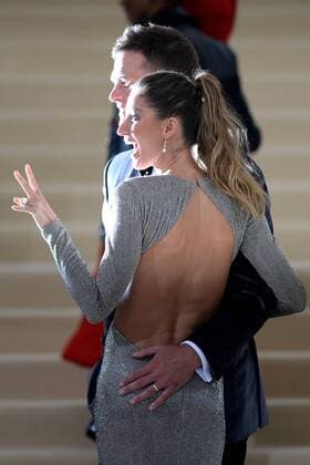 arriving at the Rei Kawakubo Comme des Garcons: Art Of The In-Between Costume Institute Gala at the Metropolitan Museum of Art Gisele Bundchen;Tom Brady New York United States  513444