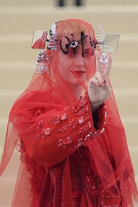 arriving at the Rei Kawakubo Comme des Garcons: Art Of The In-Between Costume Institute Gala at the Metropolitan Museum of Art Katy Perry New York United States  513444