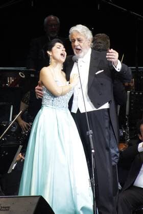Placido Domingo gibt Charitykonzert in Mexiko May 2, 2017 - Mexico - EUM20170501ESP14.JPG.PUEBLA, Pue.- Music Musica-Placido Domingo.- Aspecto del concierto del tenor Placido Domingo, acompanado por la soprano Rebeca Olvera, en beneficio de la Cruz Roja, la noche de este martes 2 de mayo de 2017. Foto: Agencia EL UNIVERSAL RCC. Mexico  - ZUMAu78_ 20170502_zaf_u78_097 Copyright: xOmarxContrerasx
