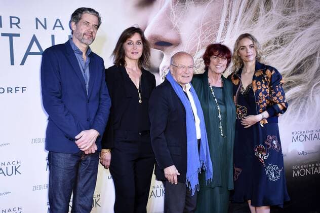 Christoph Liedke, Susanne Wolff, Volker Schlöndorff, Regina Ziegler und Nina Hoss bei der Premiere des Kinofilms Rückkehr nach Montauk Return to Montauk im City Kino. München, 03.05.2017 Foto:xP.xSchönbergerx xFuturexImage