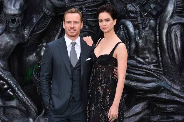 May 4, 2017 - London, London, UK - LONDON, ENGLAND - MAY 04: Michael Fassbender and Katherine Waterston attend the 'Alien: Covenant' World Premiere at the Odeon Leicester Square on May 4, 2017 in London, England. London UK  - ZUMAl94_ 20170504_zaf_l94_053 Copyright: xRayxTangx
