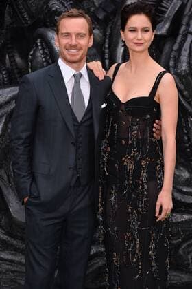 May 4, 2017 - London, England, United Kingdom - MICHAEL FASSBENDER and KATHERINE WATERSTON at the Alien: Covenant world premiere held at the Odeon Leicester Square. London United Kingdom  - ZUMAl94_ 20170504_zaf_l94_049 Copyright: xRayxTangx
