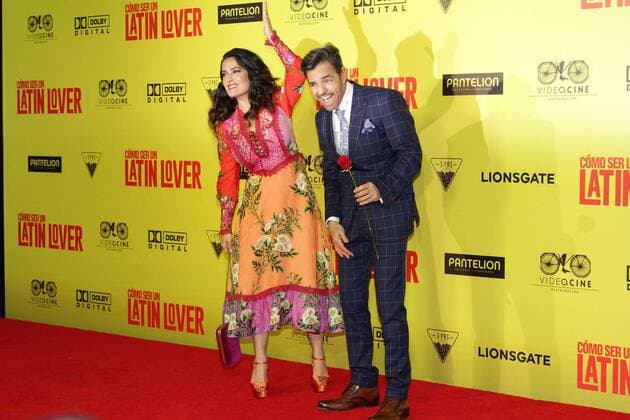May 4, 2017 - Mexico - EUM20170504ESP25.JPG.CIUDAD DE MEXICO CinemaCine-Como ser un latin lover.- Los actores Salma Hayek y Eugenio Derbez en la presentacion del filme que protagonizan, Como ser un latin lover, 3 de mayo de 2017, Teatro Metropolitan. Foto: Agencia EL UNIVERSALCarlos MejiaJMA. Mexico  - ZUMAu78_ 20170504_zaf_u78_035 Copyright: xElxUniversalx