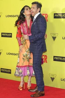 May 4, 2017 - Mexico - EUM20170504ESP26.JPG.CIUDAD DE MEXICO CinemaCine-Como ser un latin lover.- Los actores Salma Hayek y Eugenio Derbez en la presentacion del filme que protagonizan, Como ser un latin lover, 3 de mayo de 2017, Teatro Metropolitan. Foto: Agencia EL UNIVERSALCarlos MejiaJMA Mexico  - ZUMAu78_ 20170504_zaf_u78_039 Copyright: xElxUniversalx