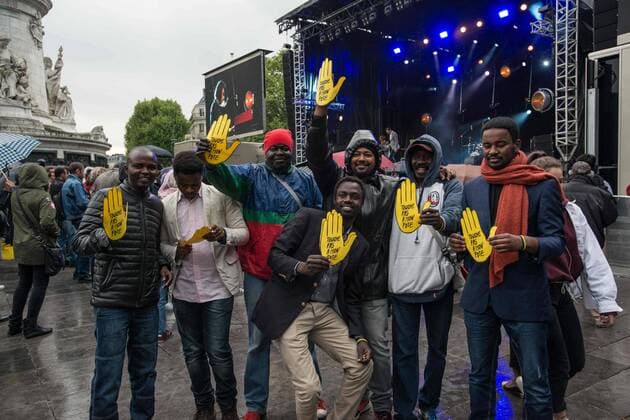 May 4, 2017 - Paris, France - Begining of the concert SOS racism against the Front National in Paris, France on May 4, 2017. Paris France  - ZUMAn230 20170504_zaa_n230_392 Copyright: xGuillaumexPinonx