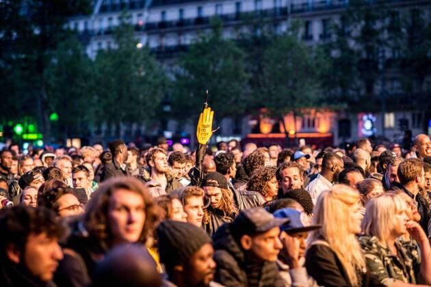 May 4, 2017 - Paris, France - The crowd the SOS racism concert against the Front National in Paris, France on May 4, 2017. Paris France  - ZUMAn230 20170504_zaa_n230_409 Copyright: xGuillaumexPinonx