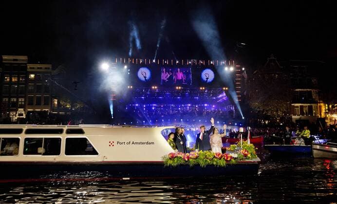 05-05-2017 Amsterdam Queen Maxima and King Willem-Alexander and Eberhard and Femke van der Laan during the liberation concert (Afsluiting Nationale Viering van de Bevrijding) at the Amstel in Amsterdam.  Copyright: xPPE NIEBOERx