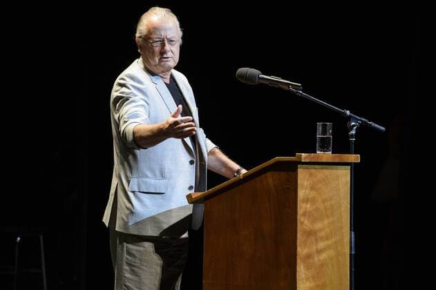 Der Intendant und Regisseur Frank Castorf bei der Preisverleihung der Berliner Theaterpreis an Herbert Fritsch im Haus der Berliner Festspiele am 07.05.2017 Theatertreffen 2017