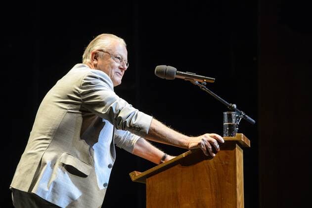 Der Intendant und Regisseur Frank Castorf bei der Preisverleihung der Berliner Theaterpreis an Herbert Fritsch im Haus der Berliner Festspiele am 07.05.2017 Theatertreffen 2017
