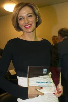 Spanish journalist and host at Espejo Publico Susanna Griso poses after the awarding ceremony of the Spanish Association Eisenhower Fellows First Amendment Award at the Cervantes Institute in New York, United States, 08 May 2017. HISPANIC JOURNALISTS, GRUPO VOCENTO AND CNN RECEIVE EISENHOWER FELLOWS AWARDS !ACHTUNG: NUR REDAKTIONELLE NUTZUNG!  Copyright: xMiguelxRajmilx NYC001 20170509-636298873751489620