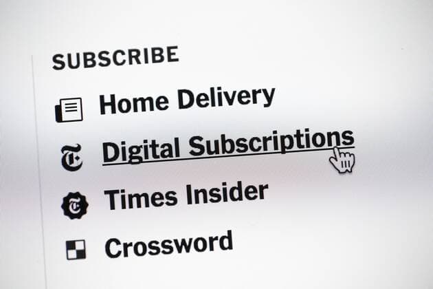 Hong Kong: The New York Times English digital logo A logo of The New York Times shows on the computer on May 8, 2017. The New York Times is an American daily newspaper first published on September 18, 1851. They also expand their business in online and mobile market.  ChanxLongxHei