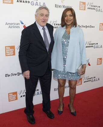 Robert De Niro and Grace Hightower arrive on the red carpet at the 44th Chaplin Award Gala honoring Robert De Niro at David H. Koch Theater at Lincoln Center on May 8, 2017 in New York City.  NYP20170508119 JOHNxANGELILLO