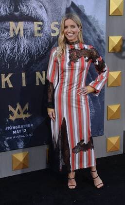 Cast member Annabelle Wallis attends the premiere of the motion picture fantasy King Arthur: Legend of the Sword at TCL Chinese Theatre in the Hollywood section of Los Angeles on May 8, 2017. Storyline: Robbed of his birthright, Arthur comes up the hard way in the back alleys of the city. But once he pulls the sword from the stone, he is forced to acknowledge his true legacy - whether he likes it or not.  LAP20170508915 JIMxRUYMEN