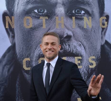 Cast member Charlie Hunnam attends the premiere of the motion picture fantasy King Arthur: Legend of the Sword at TCL Chinese Theatre in the Hollywood section of Los Angeles on May 8, 2017. Storyline: Robbed of his birthright, Arthur comes up the hard way in the back alleys of the city. But once he pulls the sword from the stone, he is forced to acknowledge his true legacy - whether he likes it or not.  LAP20170508901 JIMxRUYMEN