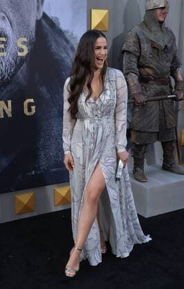 Actress Gianna Simone attends the premiere of the motion picture fantasy King Arthur: Legend of the Sword at TCL Chinese Theatre in the Hollywood section of Los Angeles on May 8, 2017. Storyline: Robbed of his birthright, Arthur comes up the hard way in the back alleys of the city. But once he pulls the sword from the stone, he is forced to acknowledge his true legacy - whether he likes it or not.  LAP20170508911 JIMxRUYMEN