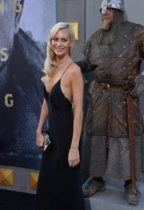 Cast member Poppy Delevingne attends the premiere of the motion picture fantasy King Arthur: Legend of the Sword at TCL Chinese Theatre in the Hollywood section of Los Angeles on May 8, 2017. Storyline: Robbed of his birthright, Arthur comes up the hard way in the back alleys of the city. But once he pulls the sword from the stone, he is forced to acknowledge his true legacy - whether he likes it or not.  LAP20170508921 JIMxRUYMEN