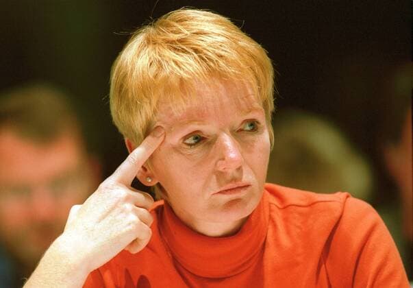 Gabi Zimmer, PDS - Parteivorsitzende. Cottbus, den 13.10.2000, Cottbus Deutschland Copyright: xNicolexMaskusx