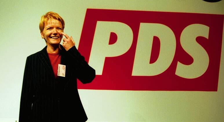 Gabi Zimmer, PDS, Cottbus, den 15.10.2000 , Cottbus Deutschland Copyright: xNicolexMaskusx