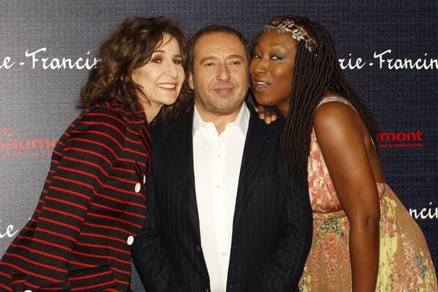 Valerie Lemercier - Patrick Timsit - Nadege Beausson Diagne CELEBRITES : Avant Premiere Marie Francine - l Arlequin - Paris - 09 05 2017 MichaelBaucher Panoramic 