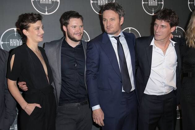 Premiere of HHHH held at UGC Cinema Normandie in Paris. Photo: Laurent Guerin E Press Photo Jason Clarke;Celine Sallette;Jack Reynor;Cedric Jimenez Paris France  515648