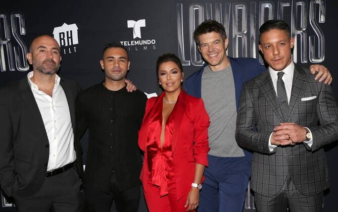 May 9, 2017 - Los Angeles, CA, United States - 09 May 2017 - Los Angeles, California - Ricardo de Montreuil, Gabriel Chavarria, Eva Longoria, Theo Rossi, Guest. Premiere Of BH Tilt s Lowriders Held at Regal LA LIVE Stadium. Photo Credit: Faye Sadou AdMedia Los Angeles United States - ZUMAa123 20170509_zaa_a123_094 Copyright: xFayexSadou Admediax