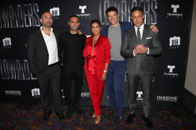 May 9, 2017 - Los Angeles, CA, United States - 09 May 2017 - Los Angeles, California - Ricardo de Montreuil, Gabriel Chavarria, Eva Longoria, Theo Rossi, Guest. Premiere Of BH Tilt s Lowriders Held at Regal LA LIVE Stadium. Photo Credit: Faye Sadou AdMedia Los Angeles United States - ZUMAa123 20170509_zaa_a123_098 Copyright: xFayexSadou Admediax