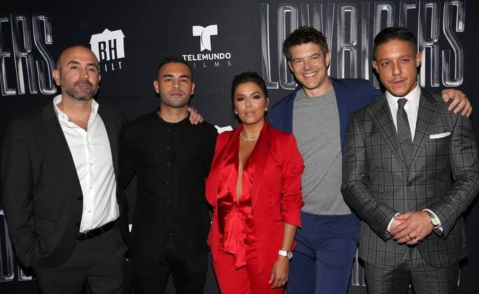 May 9, 2017 - Los Angeles, CA, United States - 09 May 2017 - Los Angeles, California - Ricardo de Montreuil, Gabriel Chavarria, Eva Longoria, Theo Rossi, Guest. Premiere Of BH Tilt s Lowriders Held at Regal LA LIVE Stadium. Photo Credit: Faye Sadou AdMedia Los Angeles United States - ZUMAa123 20170509_zaa_a123_102 Copyright: xFayexSadou Admediax