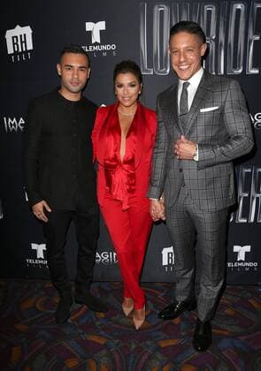 May 9, 2017 - Los Angeles, CA, United States - 09 May 2017 - Los Angeles, California - Gabriel Chavarria, Eva Longoria, Theo Rossi. Premiere Of BH Tilt s Lowriders Held at Regal LA LIVE Stadium. Photo Credit: Faye Sadou AdMedia Los Angeles United States - ZUMAa123 20170509_zaa_a123_104 Copyright: xFayexSadou Admediax