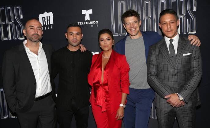May 9, 2017 - Los Angeles, CA, United States - 09 May 2017 - Los Angeles, California - Ricardo de Montreuil, Gabriel Chavarria, Eva Longoria, Theo Rossi, Guest. Premiere Of BH Tilt s Lowriders Held at Regal LA LIVE Stadium. Photo Credit: Faye Sadou AdMedia Los Angeles United States - ZUMAa123 20170509_zaa_a123_121 Copyright: xFayexSadou Admediax