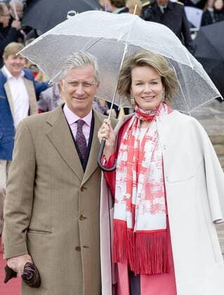 10-05-2017 Norway Royal guests arrive for a lunch at the Royal Yacht, Norge, to celebrate the 80th birthdays of King Harald V and Queen Sonja in Oslo. King Filip and Queen Mathilde  Copyright: xppe nieboerx