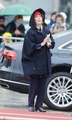 Norwegian Queen Sonja attends a luncheon to celebrate King Harald V and Queen Sonja s 80th birthdays at the Royal Yacht Norway in Oslo on May 5, 2017.  LON20170510109 RUNExHELLESTAD