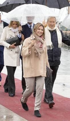 10-05-2017 Norge Royals leaving the Royal Yacht, Norge, to celebrate the 80th birthdays of King Harald V and Queen Sonja in Oslo. Princess Martha Louise (c) PPE Nieboer Oslo Norway  Copyright: xppe nieboerx