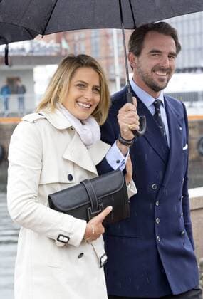 10-05-2017 Norge Royals leaving the Royal Yacht, Norge, to celebrate the 80th birthdays of King Harald V and Queen Sonja in Oslo. Prince Nikolaos and Princess Tatiana (c) PPE Nieboer Oslo Norway  Copyright: xppe nieboerx