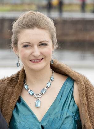 10-05-2017 Norway Guests arrive fort he banquet at the Opera House to celebrate the 80th birthdays of King Harald V and Queen Sonja at Akershus Castle. Grand Duchess Stephanie (c) PPE Nieboer OSLO NORWAY  Copyright: xPPE NIEBOERx