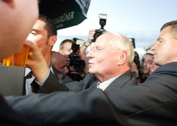 Oskar LAFONTAINE am Abend der Bundestagswahl in Berlin, 18.09.2005. , , Berlin Deutschland Copyright: xLiesaxJohannssenx