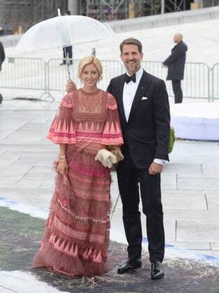 Greek Crown Prince Pavlos and Crown Princess Marie Chantal attend a gala banquet to celebrate King Harald V and Queen Sonja s 80th birthdays at the Opera House in Oslo on May 5, 2017.  LON20170510143 RUNExHELLESTAD