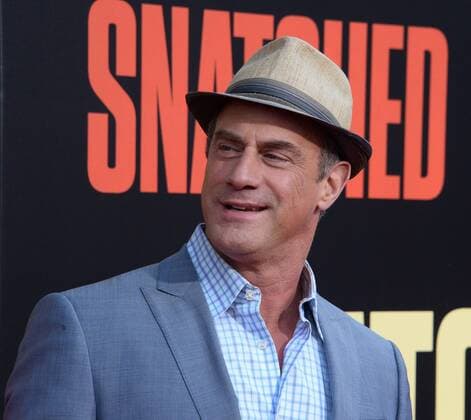 Cast members Christopher Meloni (L) and Ike Barinholtz attend the premiere of the motion picture comedy Snatched at the Regency Village Theatre in the Westwood section of Los Angeles on May 10, 2017. Storyline: When her boyfriend dumps her before their exotic vacation, a young woman persuades her ultra-cautious mother to travel with her to paradise, with unexpected results.  LAP2017051005 JIMxRUYMEN