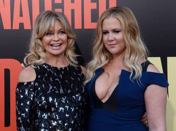 Cast member Goldie Hawn and Amy Schumer attend the premiere of the motion picture comedy Snatched at the Regency Village Theatre in the Westwood section of Los Angeles on May 10, 2017. Storyline: When her boyfriend dumps her before their exotic vacation, a young woman persuades her ultra-cautious mother to travel with her to paradise, with unexpected results.  LAP2017051028 JIMxRUYMEN