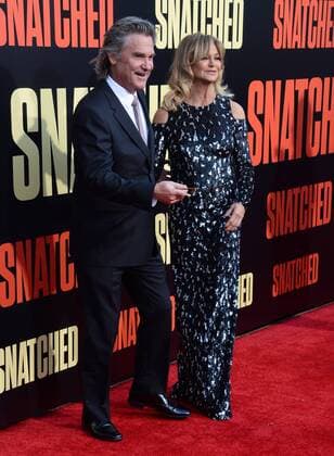 Cast member Goldie Hawn and actor Kurt Russell attend the premiere of the motion picture comedy Snatched at the Regency Village Theatre in the Westwood section of Los Angeles on May 10, 2017. Storyline: When her boyfriend dumps her before their exotic vacation, a young woman persuades her ultra-cautious mother to travel with her to paradise, with unexpected results.  LAP2017051030 JIMxRUYMEN