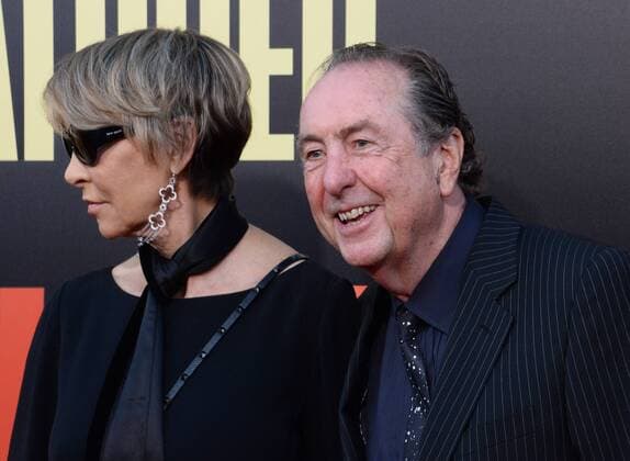 Actor Eric Idle (R) and his wifeTania Kosevich attend the premiere of the motion picture comedy Snatched at the Regency Village Theatre in the Westwood section of Los Angeles on May 10, 2017. Storyline: When her boyfriend dumps her before their exotic vacation, a young woman persuades her ultra-cautious mother to travel with her to paradise, with unexpected results.  LAP2017051059 JIMxRUYMEN