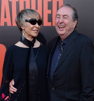 Actor Eric Idle (R) and his wifeTania Kosevich attend the premiere of the motion picture comedy Snatched at the Regency Village Theatre in the Westwood section of Los Angeles on May 10, 2017. Storyline: When her boyfriend dumps her before their exotic vacation, a young woman persuades her ultra-cautious mother to travel with her to paradise, with unexpected results.  LAP2017051060 JIMxRUYMEN