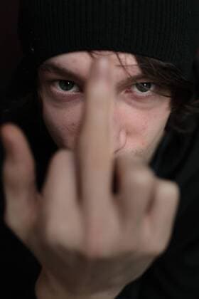 Gewaltbereite Jugend . Radevormwald , Deutschland . Violent youth . Radevormwald , Germany . 10.01.2008 , MODEL RELEASE vorhanden , MODEL RELEASED , Radevormwald DEU Deutschland Copyright: xUtexGrabowskyx