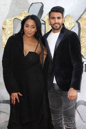 European premiere of King Arthur: Legend of the Sword London, UK. Riyad and Rita Mahrez at King Arthur: Legend of the Sword - European film premiere at the Cineworld Empire, Leicester Square, London on May 10th 2017. LMK73-J287-110517 