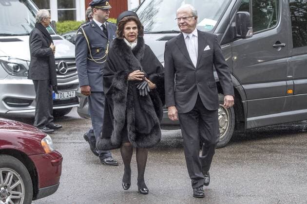Niclas Silfverschiölds begravning, Sollebrunn Erska kyrka, 2017-05-11 Carl Gustav de Suede;Silvia de Suede Sollebrunn Sweden  516226