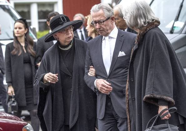 Niclas Silfverschiölds begravning, Sollebrunn Erska kyrka, 2017-05-11 Christina de Suede;Tord Magnuson (Princess Christina of Sweden s husband) Sollebrunn Sweden  516226