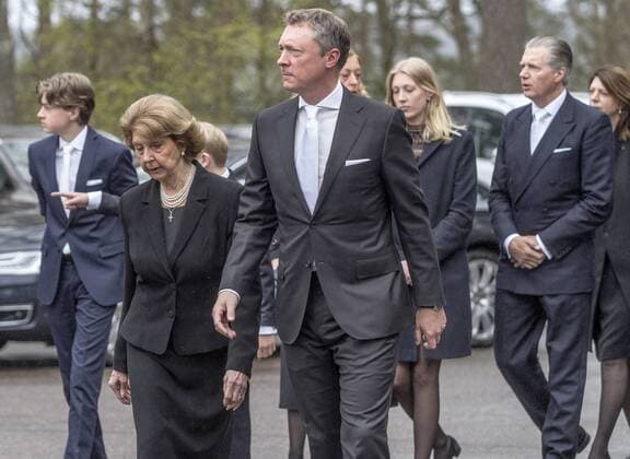 Funeral of Niclas Silfverschiöld 2017-05-11 Princesse Desiree de Suede;Carl Silfverschiold (Desiree de Suede s son) Sollebrunn Sweden  516249